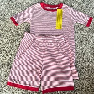 Lake BRAND NEW Kids Red and White Striped Pajamas - Size 8
